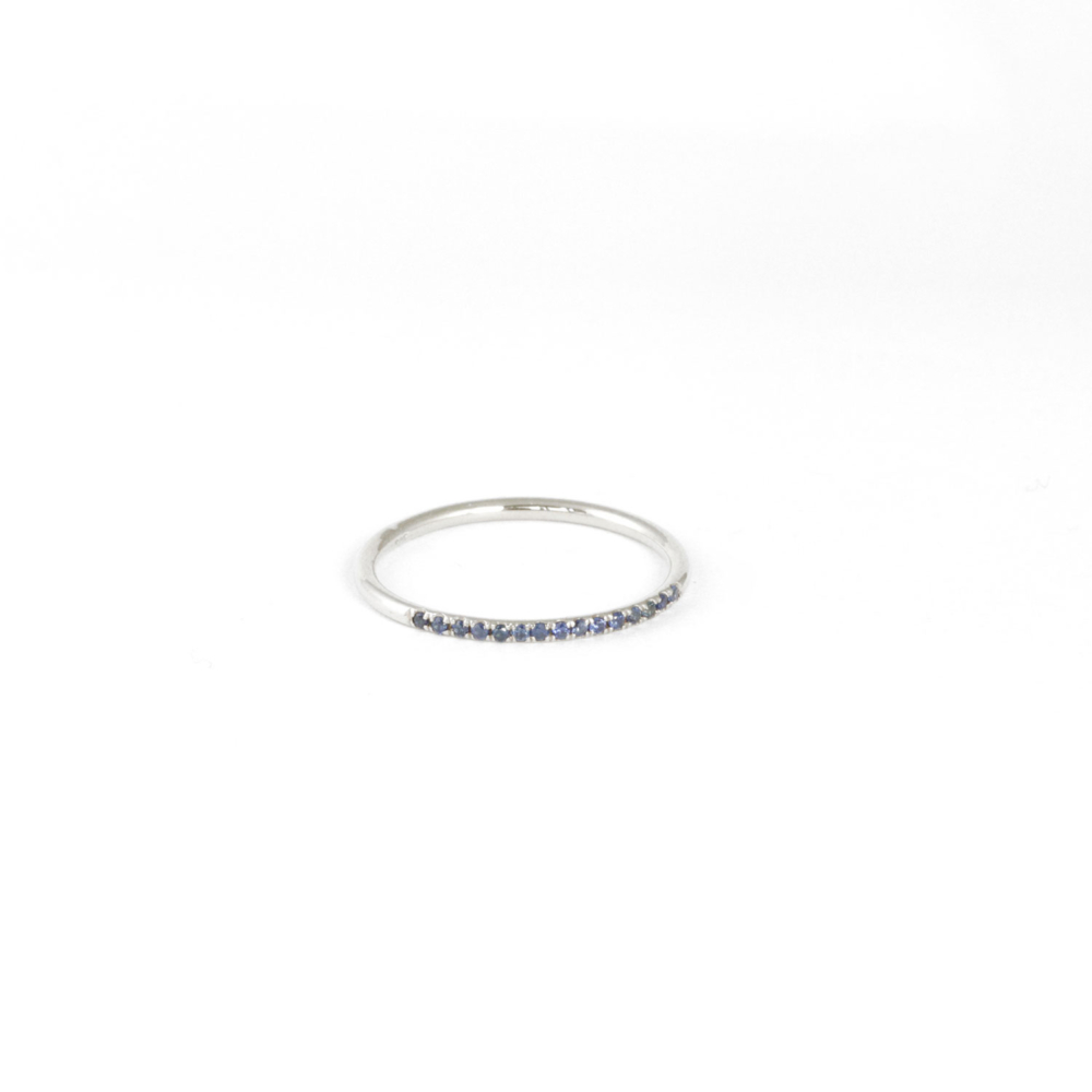 White Gold Ring with Sapphires