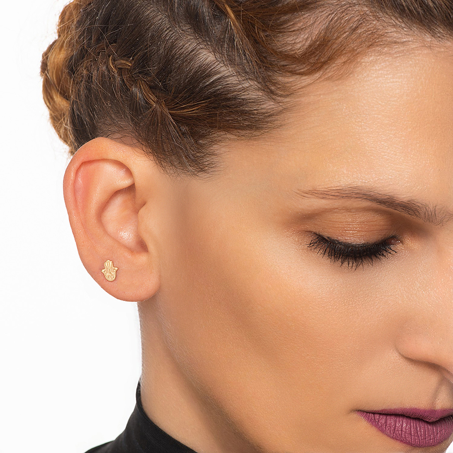 Buy ToniQ Blue Gold Plated Evil Eye Cz Stone Studded Casual Stud Earring  for Women online