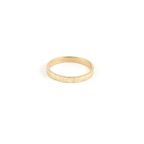 Yellow Gold Hammered Ring