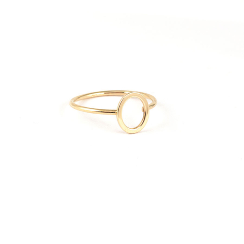 Yellow Gold Elliptical Ring