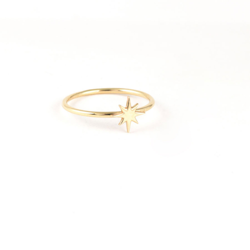 Δαχτυλίδι Αστέρι από Κίτρινο Χρυσό