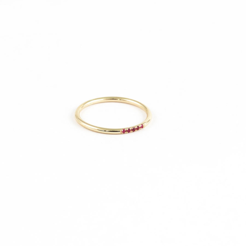 Yellow Gold Ring with Rubies