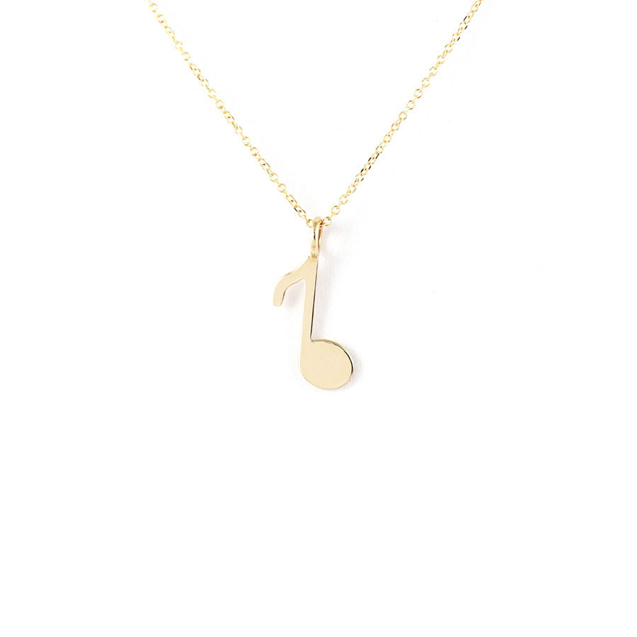 Quaver Note Pendant in Sterling Silver with Crystals | musical gifts online