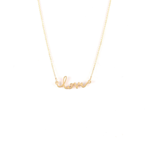 Yellow Gold Love Necklace