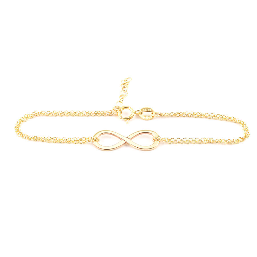14K Gold Infinity Bracelet with Names - MYKA