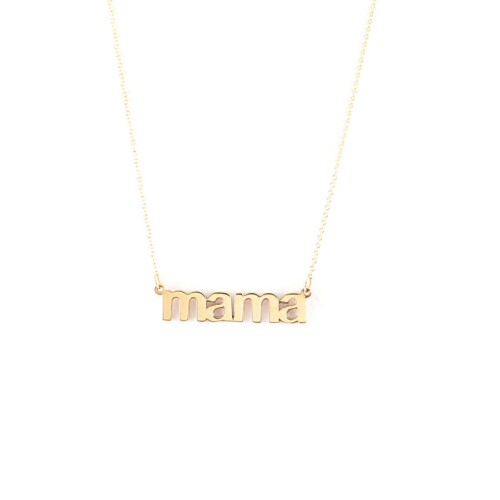 Yellow Gold Mama Necklace
