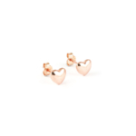 Rose Gold Heart Earrings