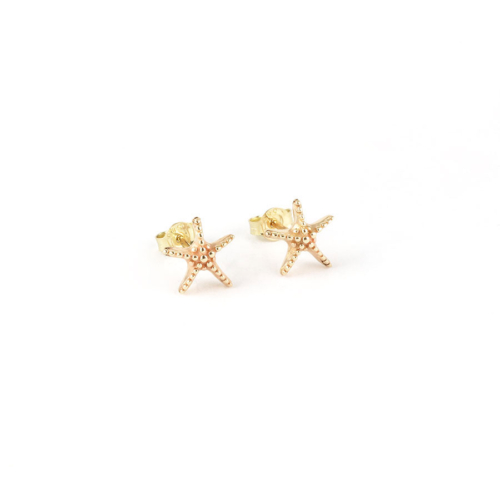 Yellow Gold Starfish Earrings