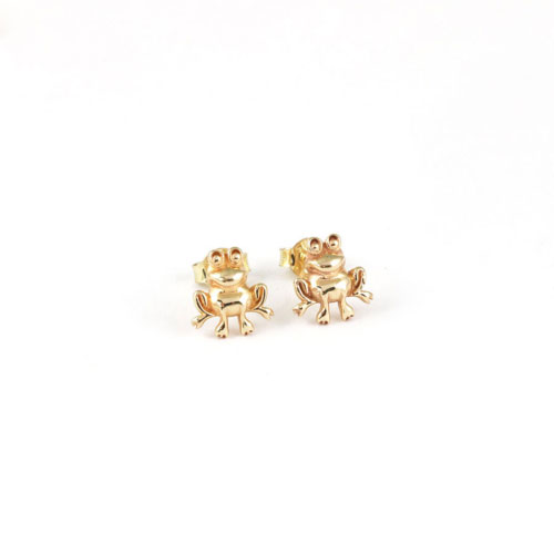 Yellow Gold Frog earrings