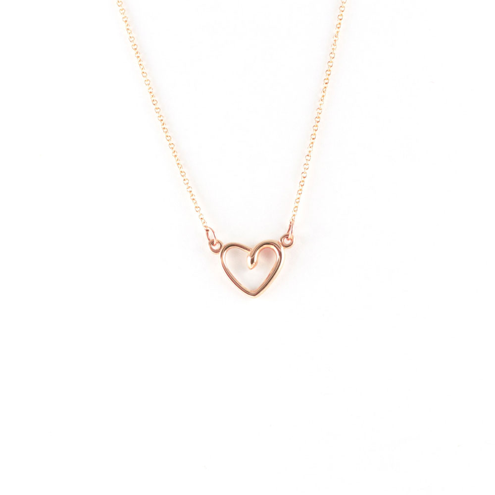 Rose Gold Heart Snake Necklace