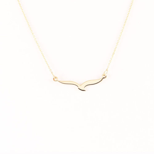 Yellow Gold Seagull Necklace