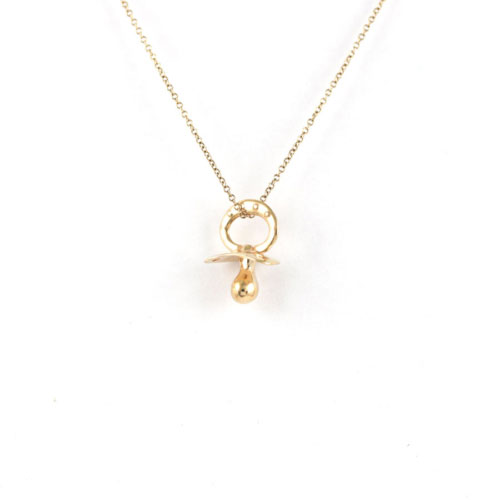 Yellow Gold Pacifier Pendant