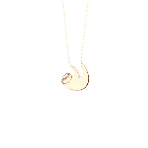 Yellow Gold Sloth Necklace