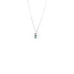 White Gold Blue Topaz Necklace