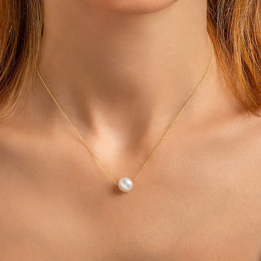 Single Pearl Necklace F223P7904WRPL – Farley's