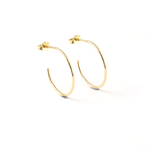 Yellow Gold Simple Hoop Earrings