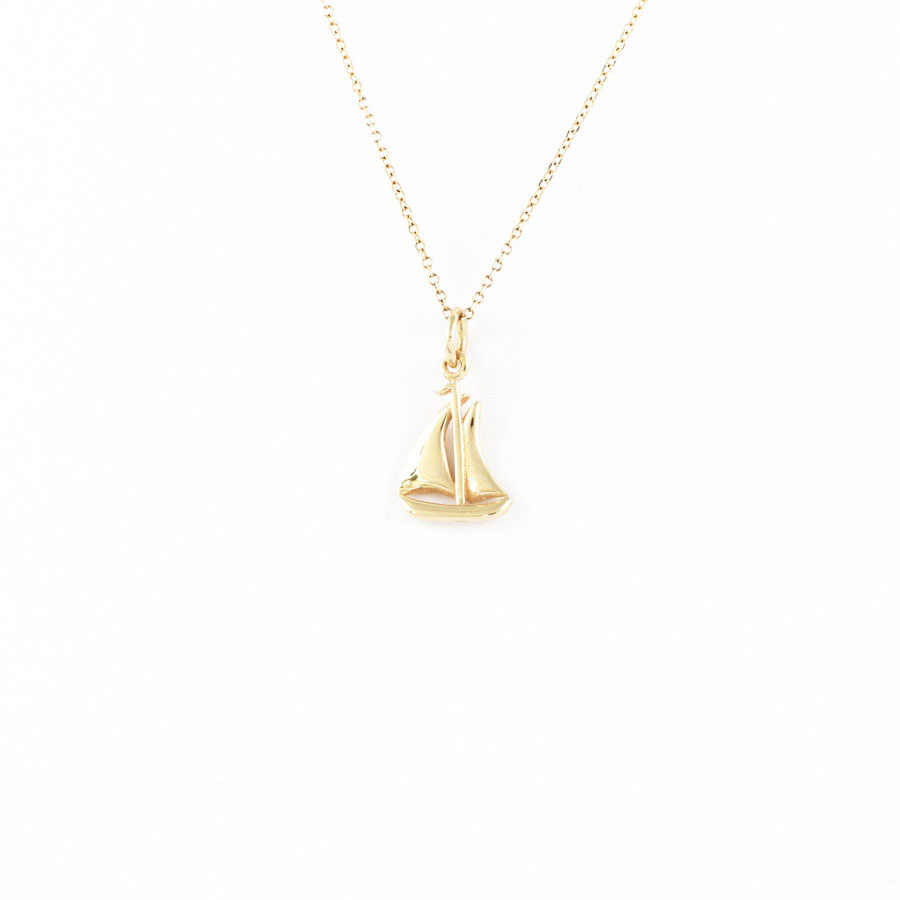 Boat Pendant in Solid Gold - Talu RocknGold