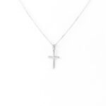 White Gold Tiny Cross Pendant