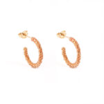 Rose Gold Modern Hoops