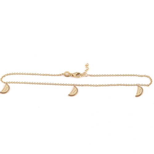 Yellow Gold Watermelon Anklet