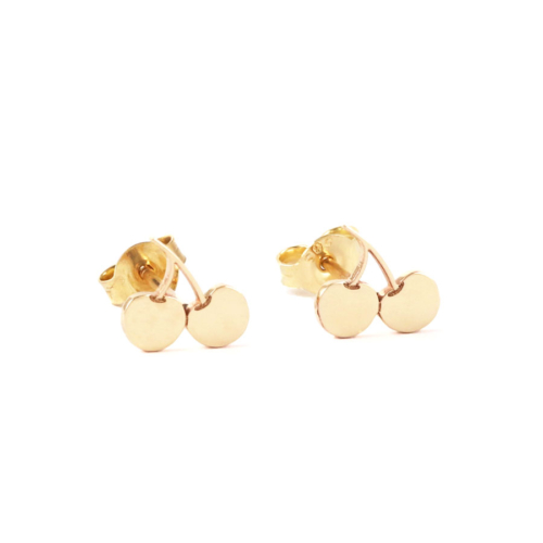 Yellow Gold Cherry Earrings