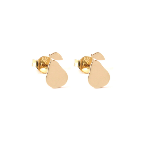 Yellow Gold Pear Earrings