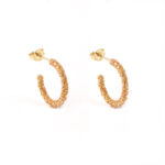 Yellow Gold Modern Hoops